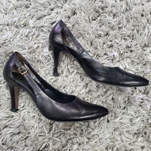 Paul Green Contessa Black Cutout Side Buckle High Heel Size 7